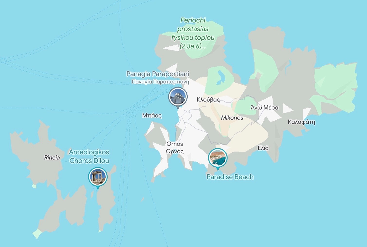 Map of Mykonos