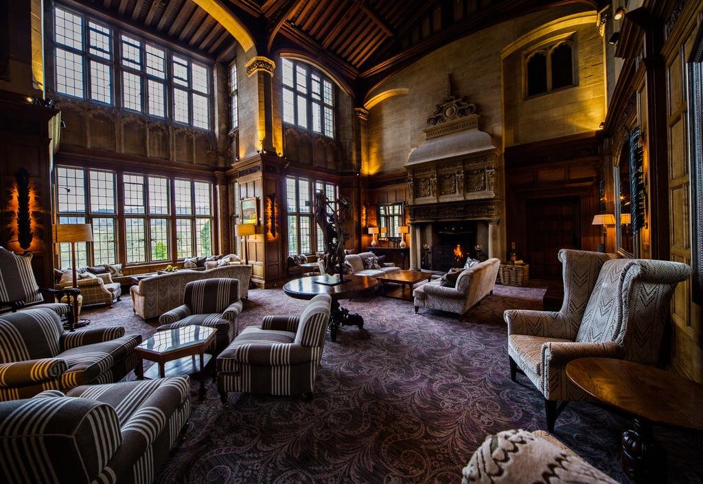 Lounge at an English Castle Hotel